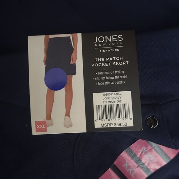 NWT Jones New York Navy Blue The Patch Pocket Skort Size XXL - Picture 6 of 6